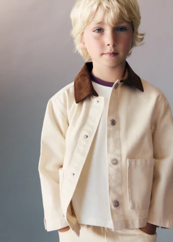 Contrast Collar Denim Parka