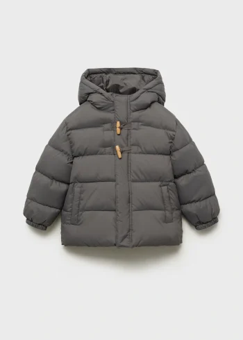 Düğmeli kapitone anorak
