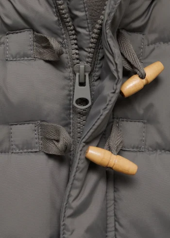 Düğmeli kapitone anorak
