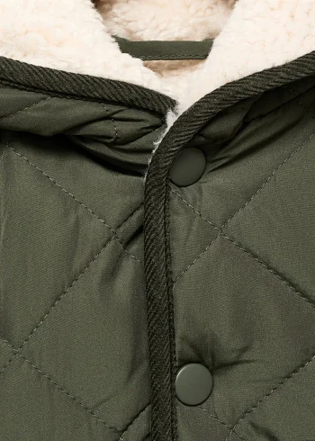 Suni kürklü kapitone anorak