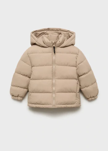 Kapitone astarlı kapüşonlu palto