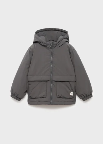 Kapüşonlu kapitone anorak