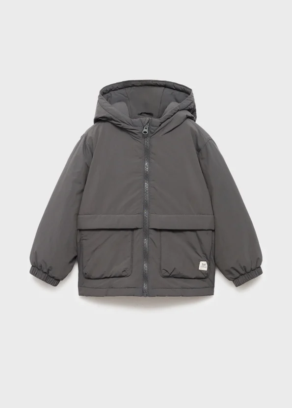 Kapüşonlu kapitone anorak