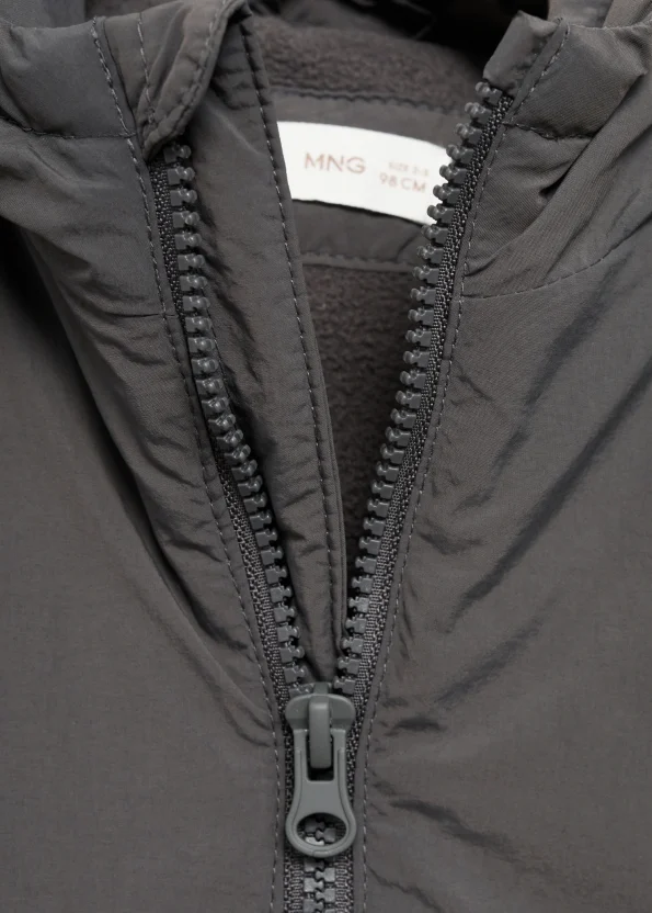 Kapüşonlu kapitone anorak