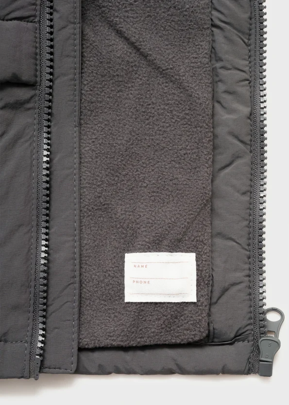 Kapüşonlu kapitone anorak