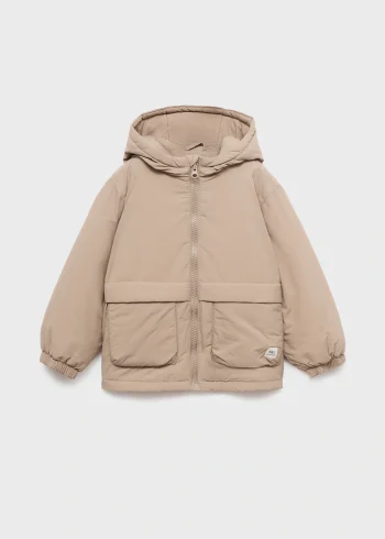 Kapüşonlu kapitone anorak