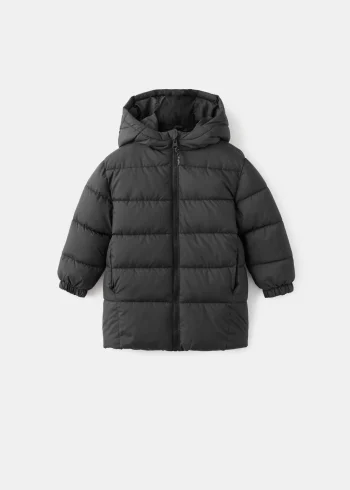 İçi kapitone kapüşonlu anorak