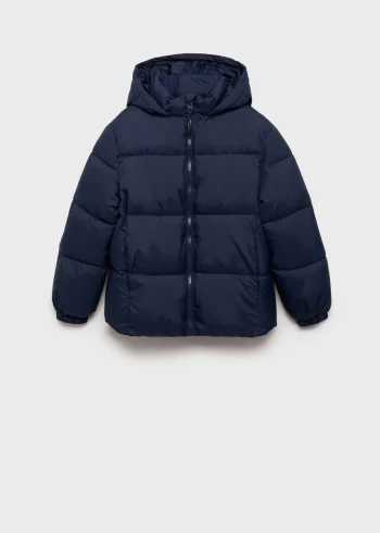 Kapüşonlu kapitone anorak