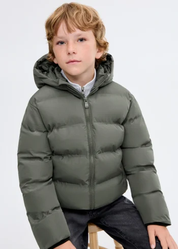 Kapüşonlu kapitone anorak