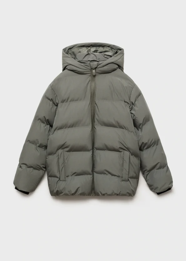 Kapüşonlu kapitone anorak