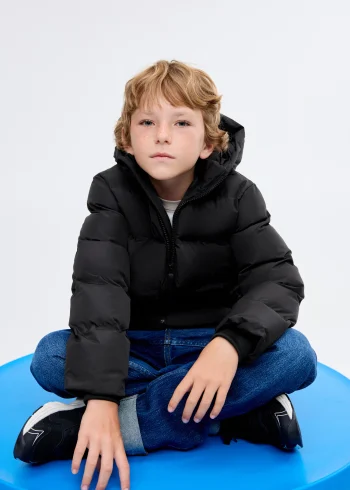 Kapüşonlu kapitone anorak