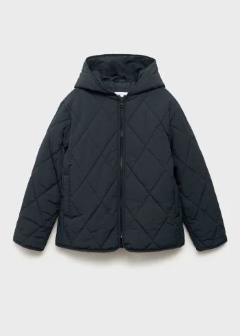 Kapüşonlu kapitone anorak