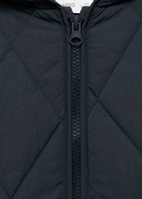 Kapüşonlu kapitone anorak