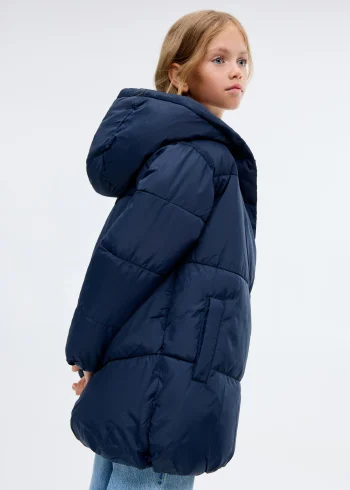 Kapüşonlu kapitone anorak