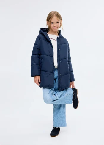 Kapüşonlu kapitone anorak