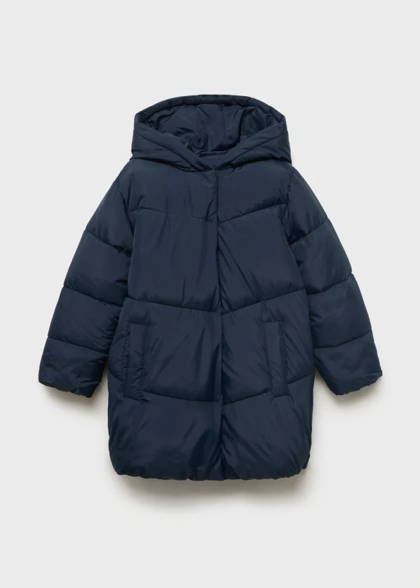 Kapüşonlu kapitone anorak