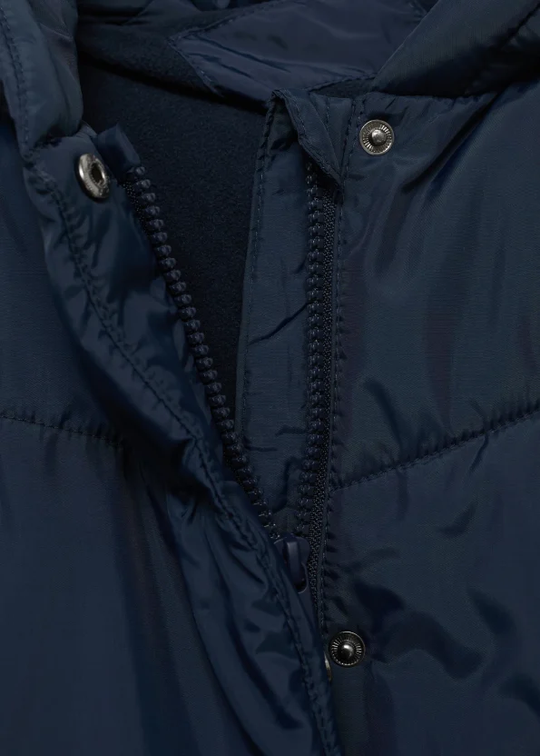 Kapüşonlu kapitone anorak
