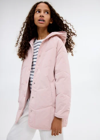 Kapüşonlu kapitone anorak