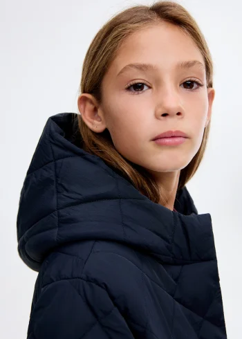 Baklava desenli kapitone anorak