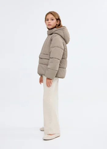 Kapüşonlu kapitone anorak