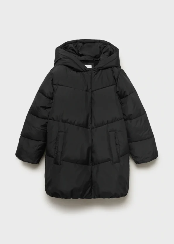 Kapüşonlu kapitone anorak