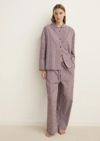 Cotton Two-Piece Checkered Pajama Set