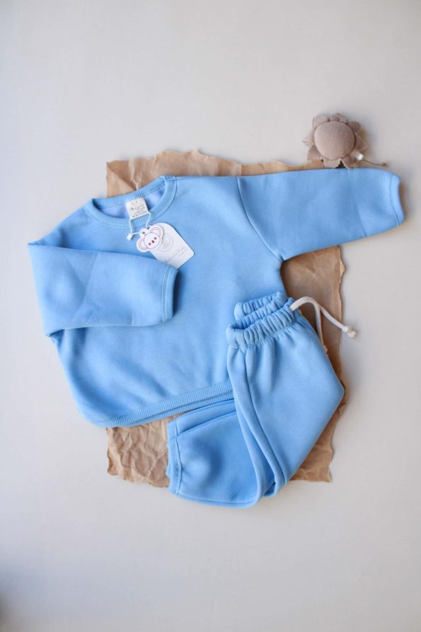 Blue Trimmed Fleece Tracksuit