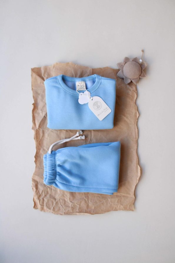 Blue Trimmed Fleece Tracksuit
