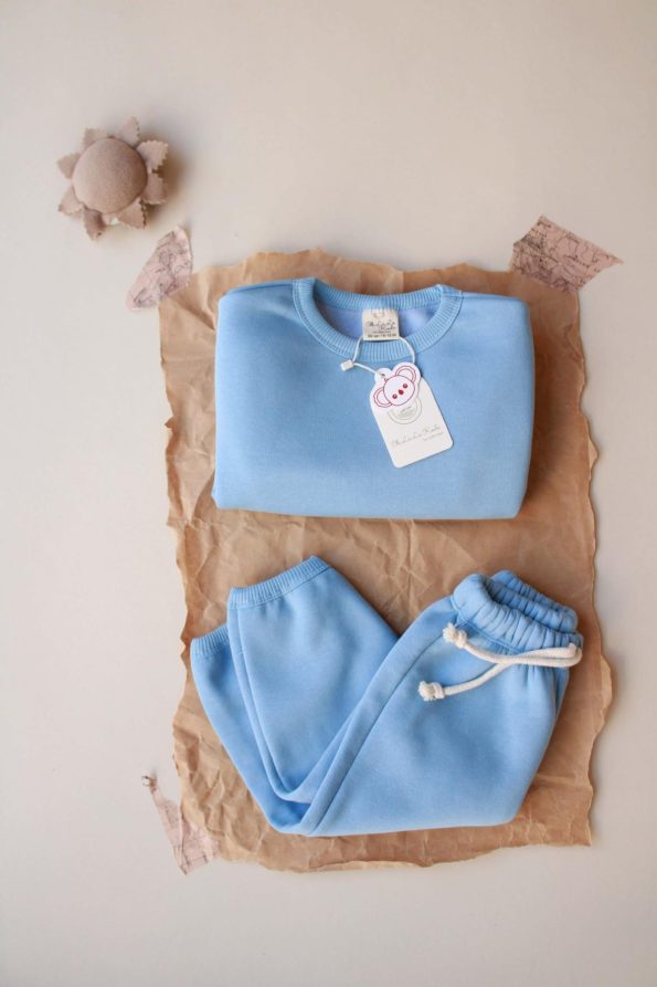 Blue Trimmed Fleece Tracksuit