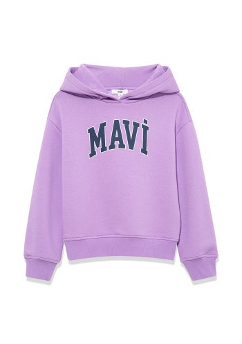 Purple Hoodie with Mavi Logo Print