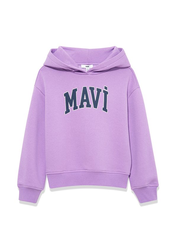 Purple Hoodie with Mavi Logo Print