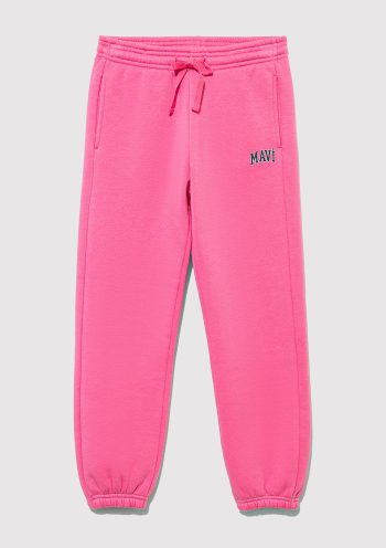 Pink Sweatpants with Mavi Logo Print