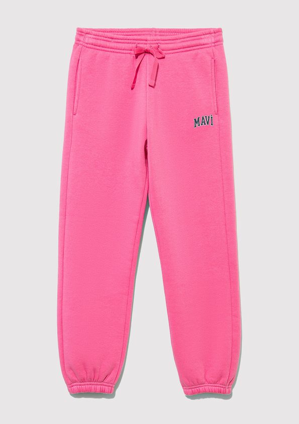 Pink Sweatpants with Mavi Logo Print