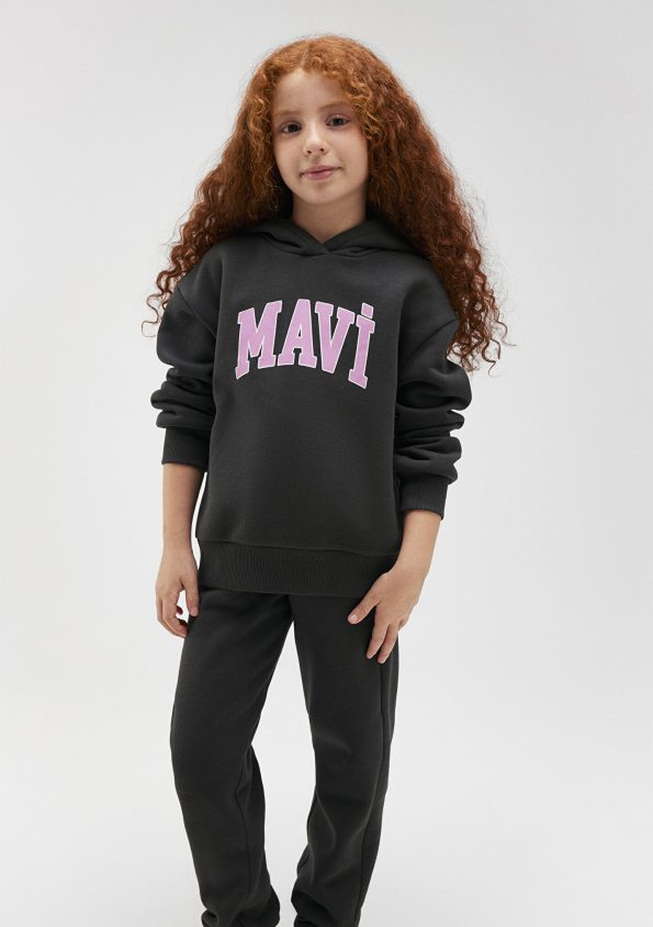 Mavi Logo Printed Hooded Sweatshirt