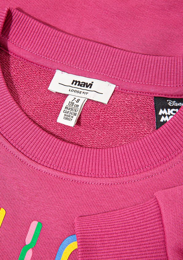 Mickey Printed Pink Sweatshirt