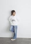 Printed Half-Zip Ecru Sweatshirt