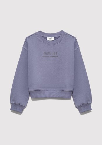 Embroidered Purple Sweatshirt for Girls