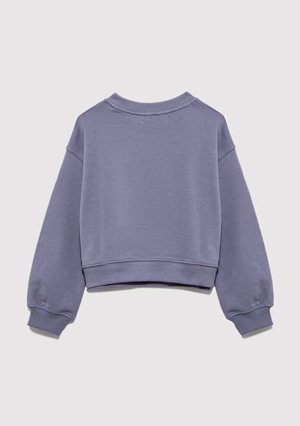 Embroidered Purple Sweatshirt for Girls