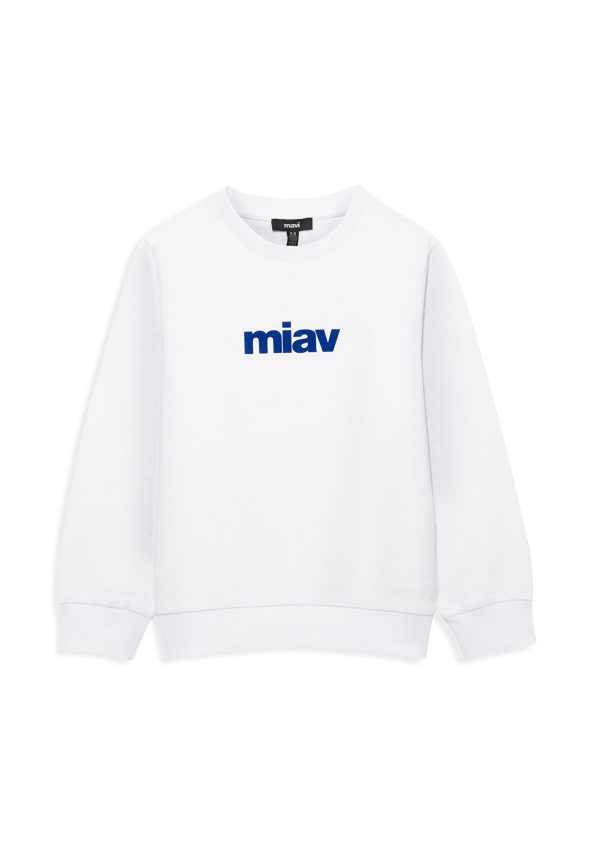 Meow Print White Kids Sweatshirt