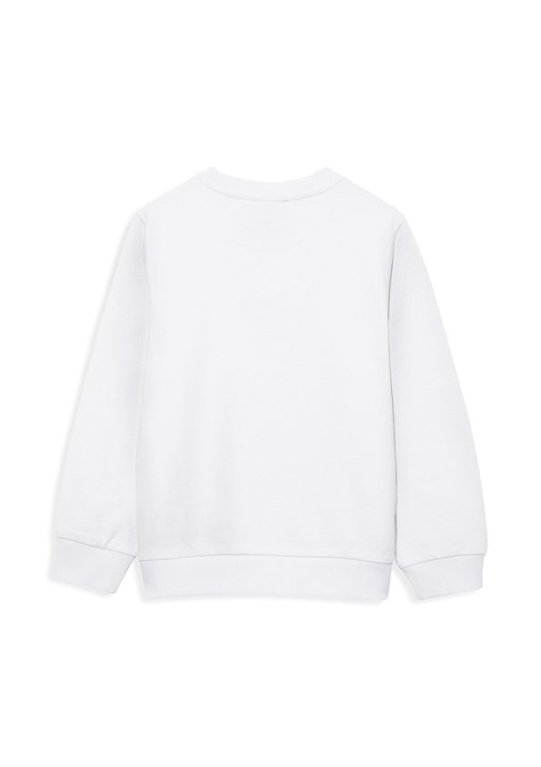 Meow Print White Kids Sweatshirt