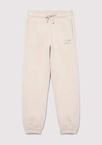 Beige Sweatpants with Mavi Logo Print
