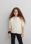 Beige Zip-Up Sweatshirt with Mavi Patch Logo