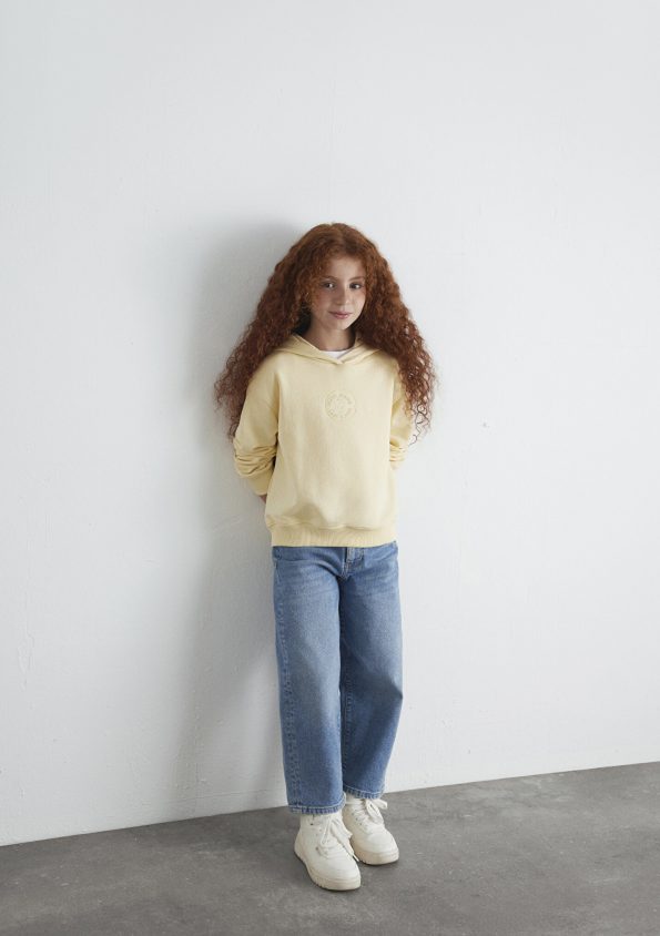 Blue Patch Logo Yellow Sweatshirt