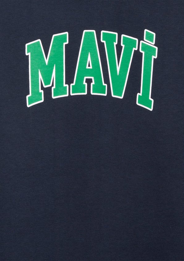 Navy Blue Hoodie with Mavi Logo Print