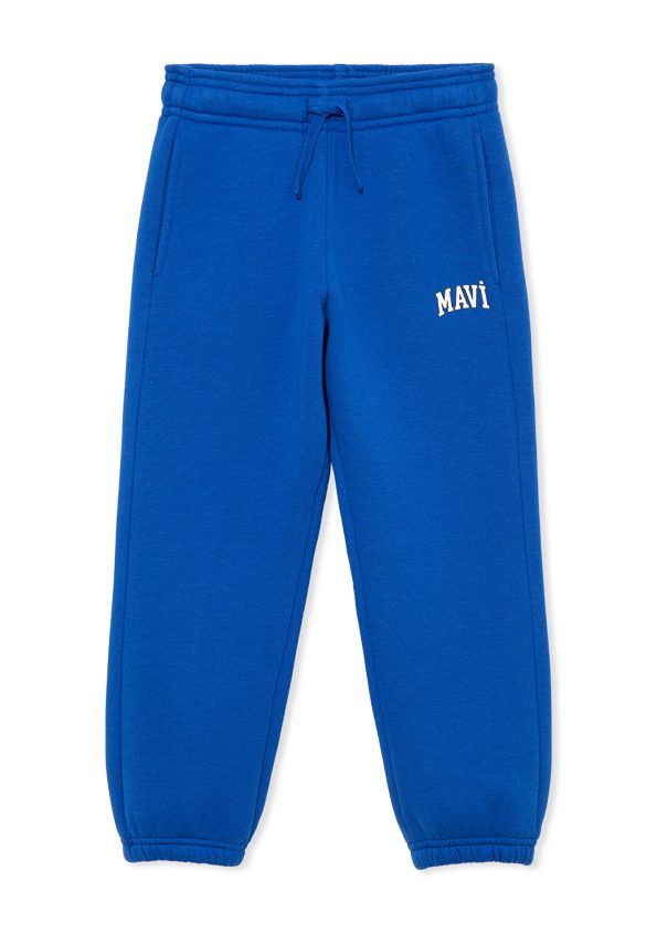 Blue Logo Print Sweatpants
