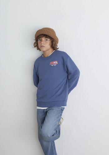 Printed Blue Sweatshirt