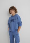 Blue Logo Printed Blue Sweatshirt
