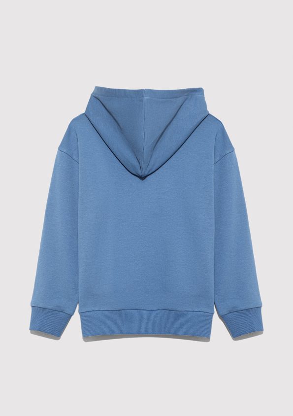 Blue Logo Printed Blue Sweatshirt