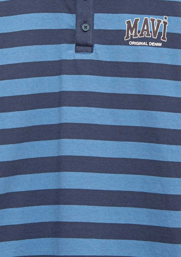 Striped Blue Polo Shirt