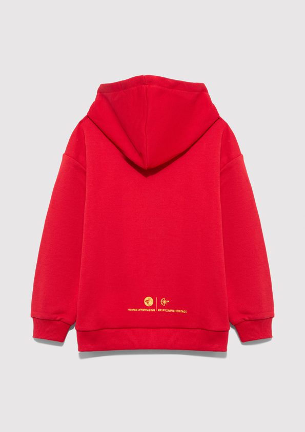 Superman Printed Red Sweatshirt